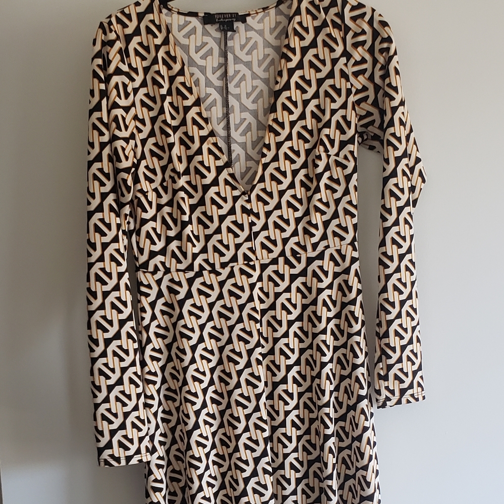Contemporary black and orange Dress